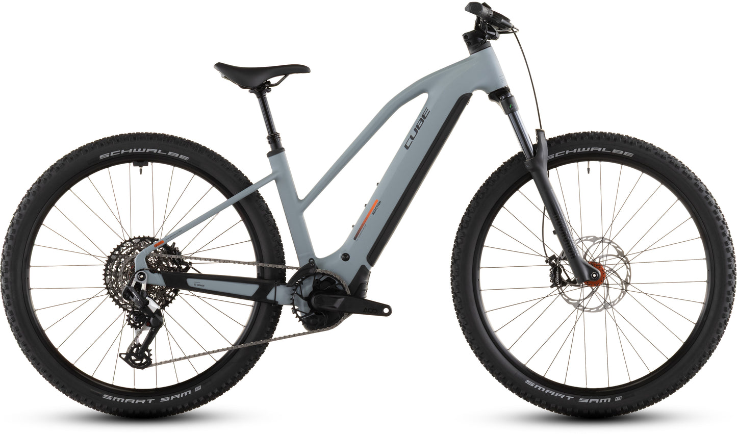 Produktbild: Cube Reaction Hybrid Race 800 vulcan´n´orange, Seitenansicht (weißer Hintergrund)