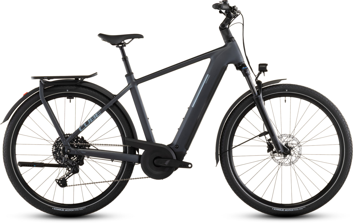 Produktbild: Cube Kathmandu Hybrid ONE 800 metallicgrey´n´grey, Seitenansicht (weißer Hintergrund)