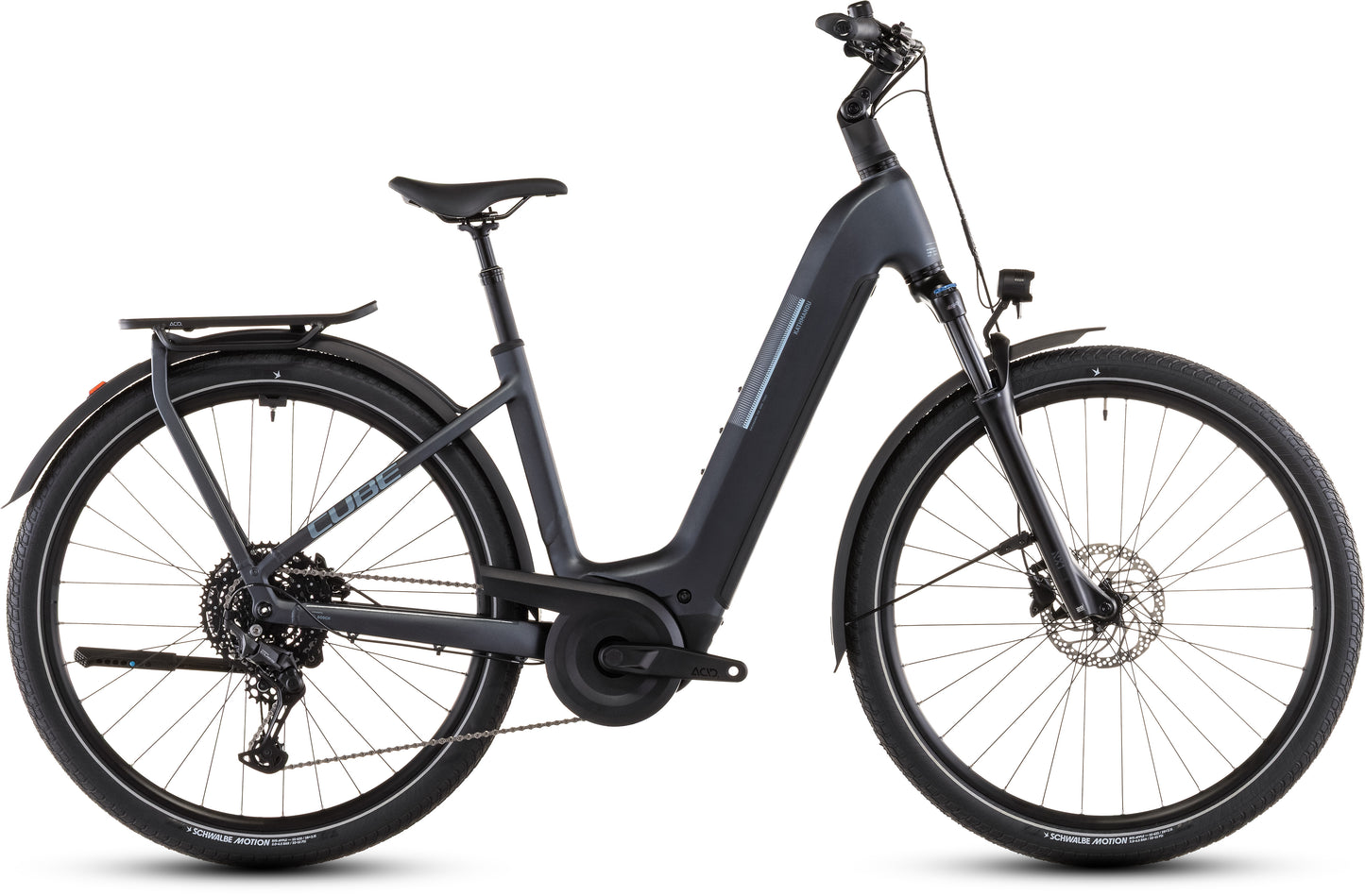 Produktbild: Cube Kathmandu Hybrid ONE 800 metallicgrey´n´grey, Seitenansicht (weißer Hintergrund)