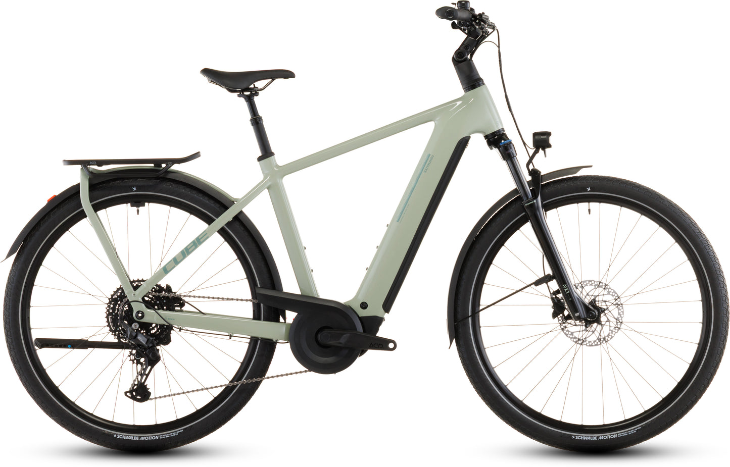 Produktbild: Cube Kathmandu Hybrid ONE 800 pea´n´green, Seitenansicht (weißer Hintergrund)