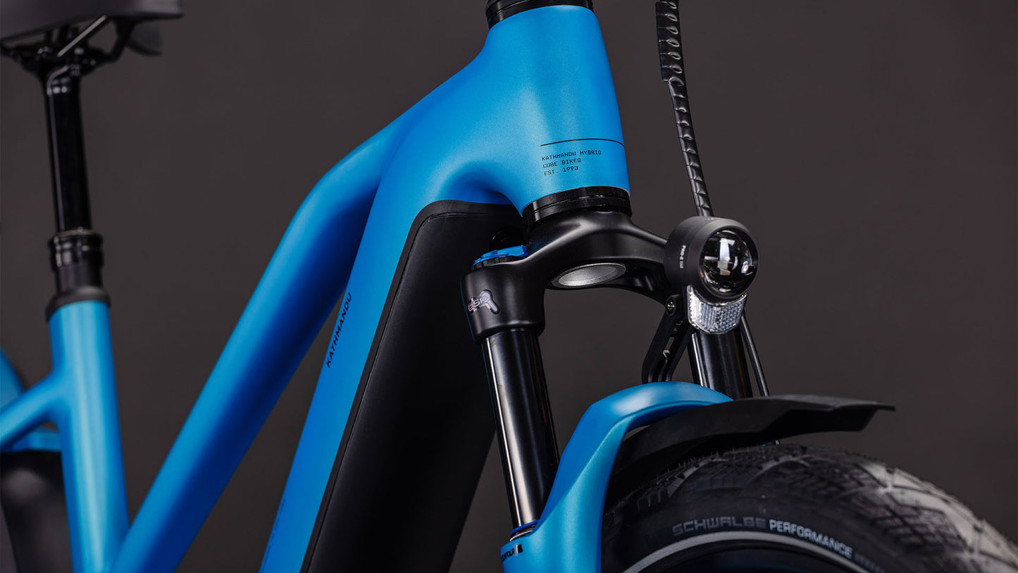 Produktbild: Cube Kathmandu Hybrid Comfort Pro 800 azure´n´black, Detailaufnahme 05