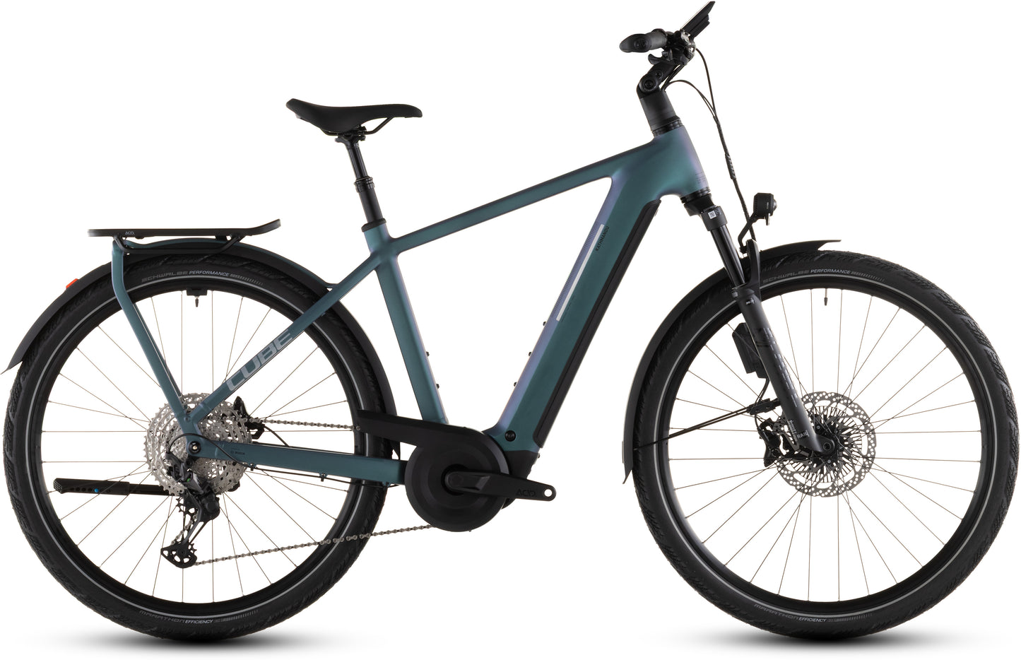 Produktbild: Cube Kathmandu Hybrid EXC 800 smaragdgrey´n´prism, Seitenansicht (weißer Hintergrund)