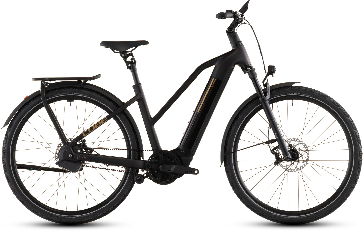 Produktbild: Cube Kathmandu Hybrid Comfort SLX 800 solareclipse´n´gold, Seitenansicht (weißer Hintergrund)