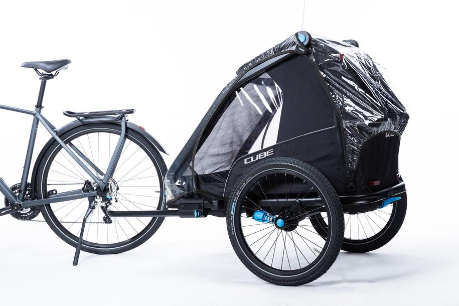 CUBE Regenschutz für Kinder Fahrradanhänger Double
