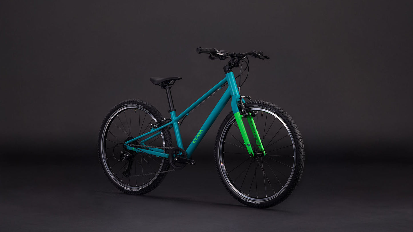 Produktbild: Cube Numove 240 seagreen´n´green, Schrägansicht (schwarzer Hintergrund)