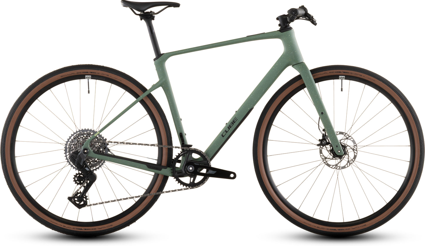 Produktbild: Cube Nulane C:62 SLT greensmoothie´n´green, Seitenansicht (weißer Hintergrund)