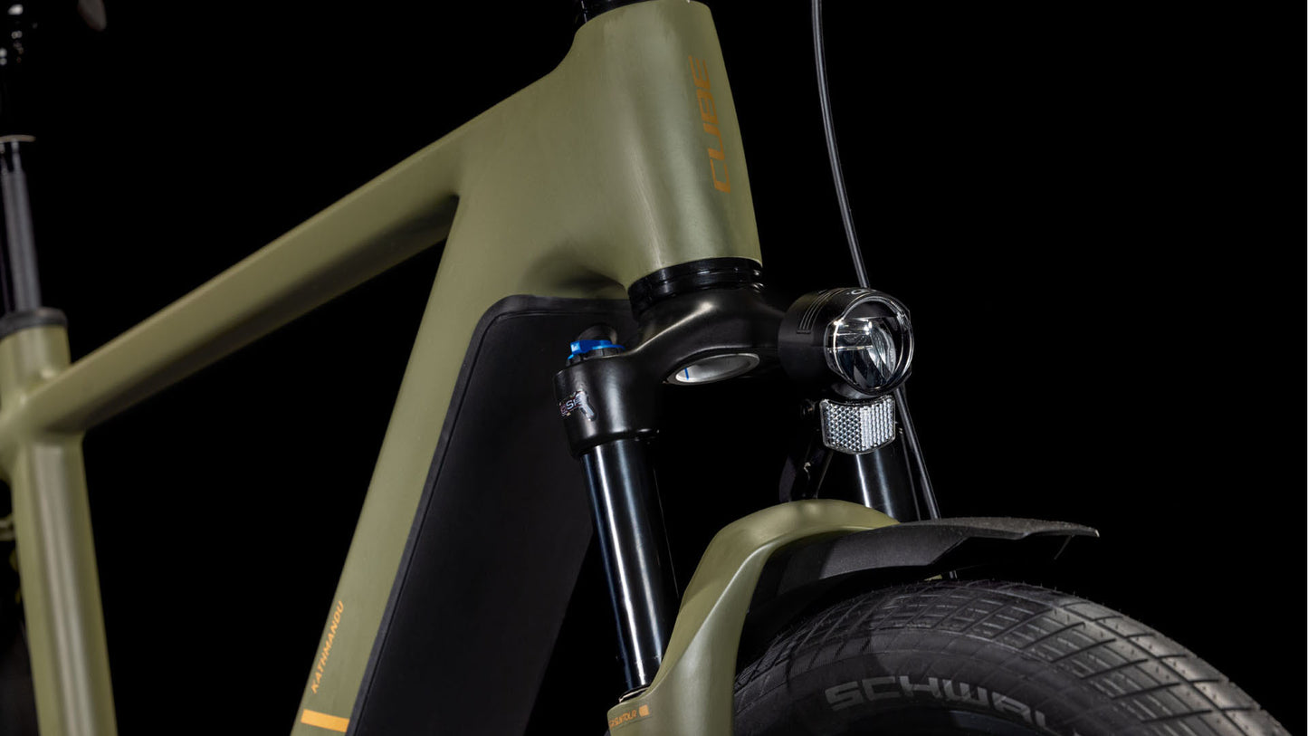 Produktbild: Cube Kathmandu Hybrid Pro 800 dustyolive´n´gold, Detailaufnahme 05