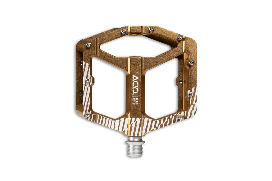 ACID FLAT A17-IB – MTB Pedale Aluminium, CNC, Gold