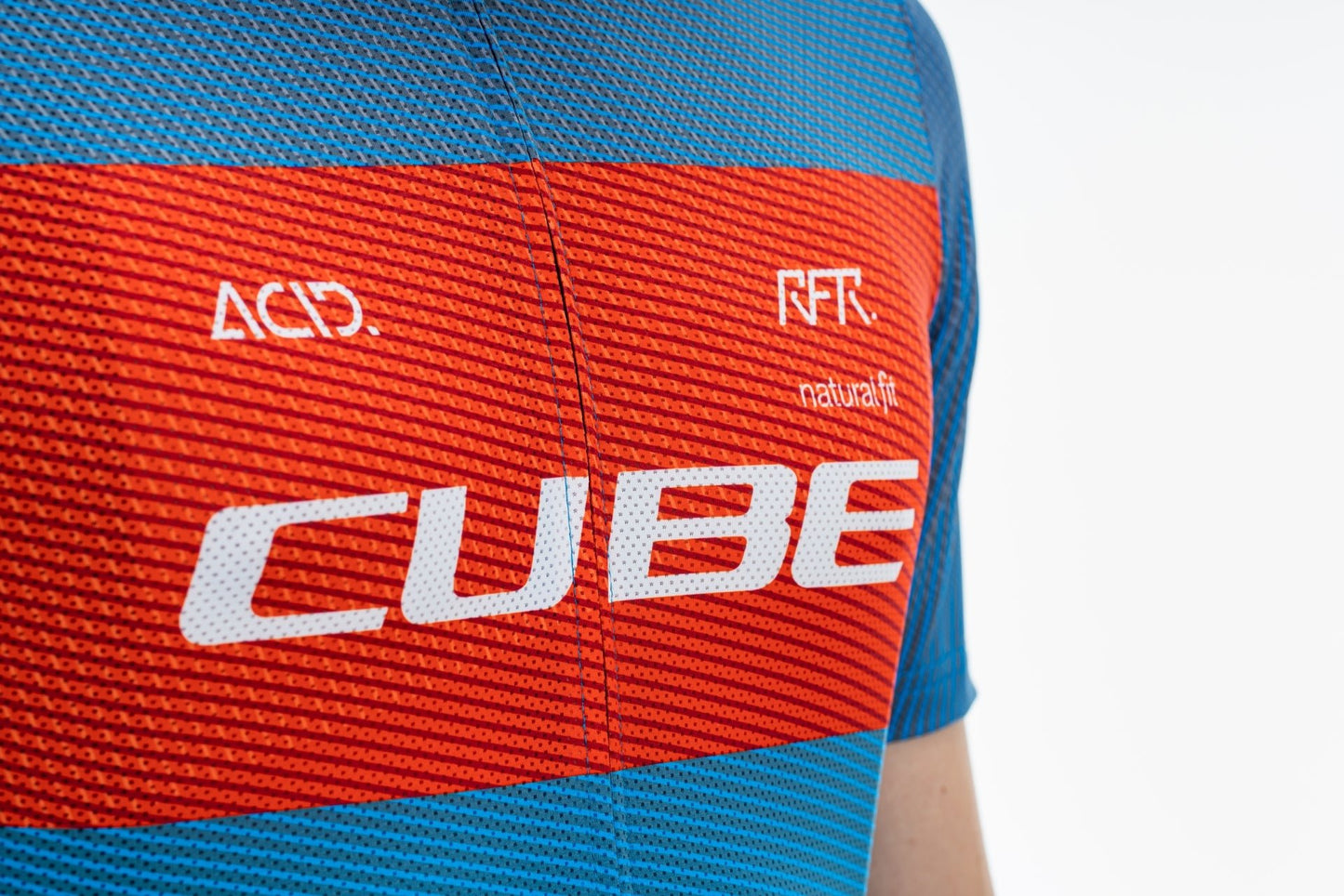 CUBE TEAMLINE Trikot CMPT kurzarm blue´n´red´n´grey M