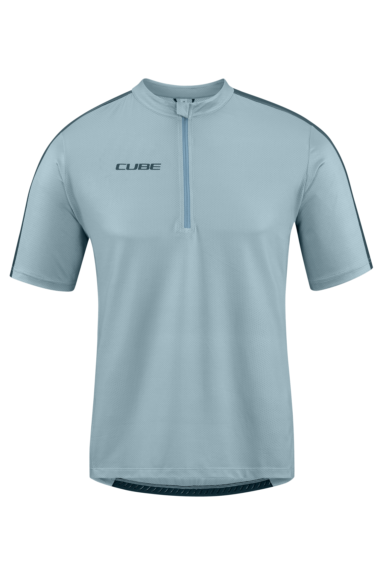 CUBE ATX Trikot Half Zip CMPT kurzarm grey L