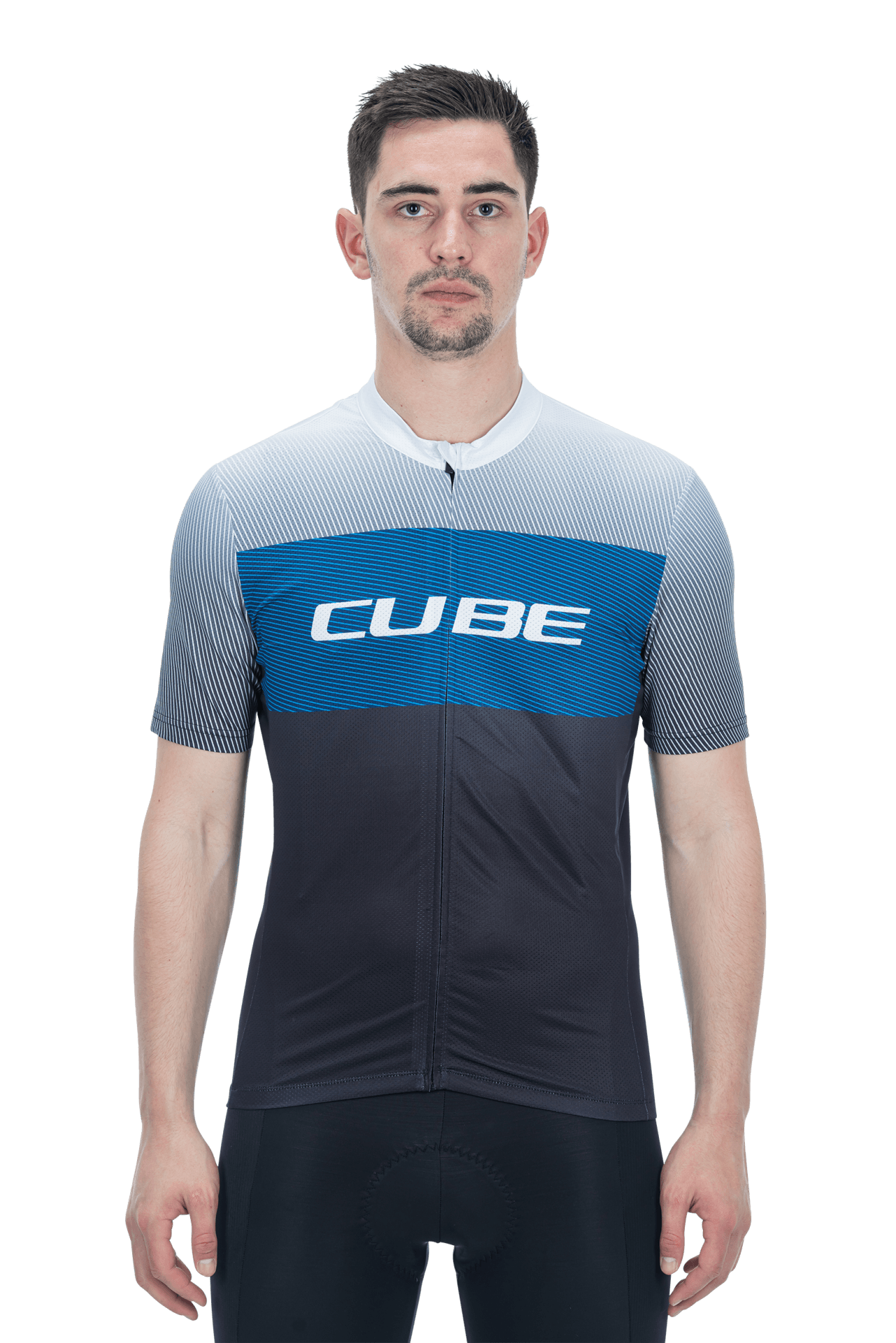CUBE TEAMLINE Trikot CMPT kurzarm black´n´blue´n´grey M
