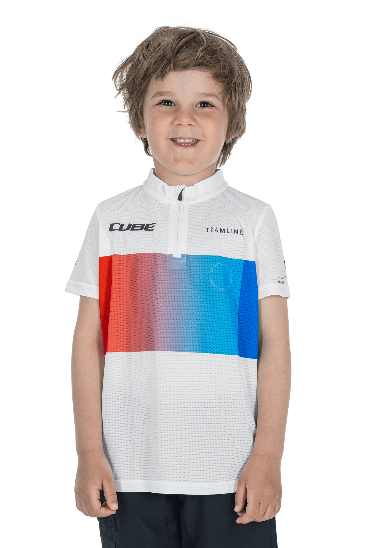 CUBE TEAMLINE Trikot ROOKIE kurzarm white´n´blue´n´red XS (98/104)