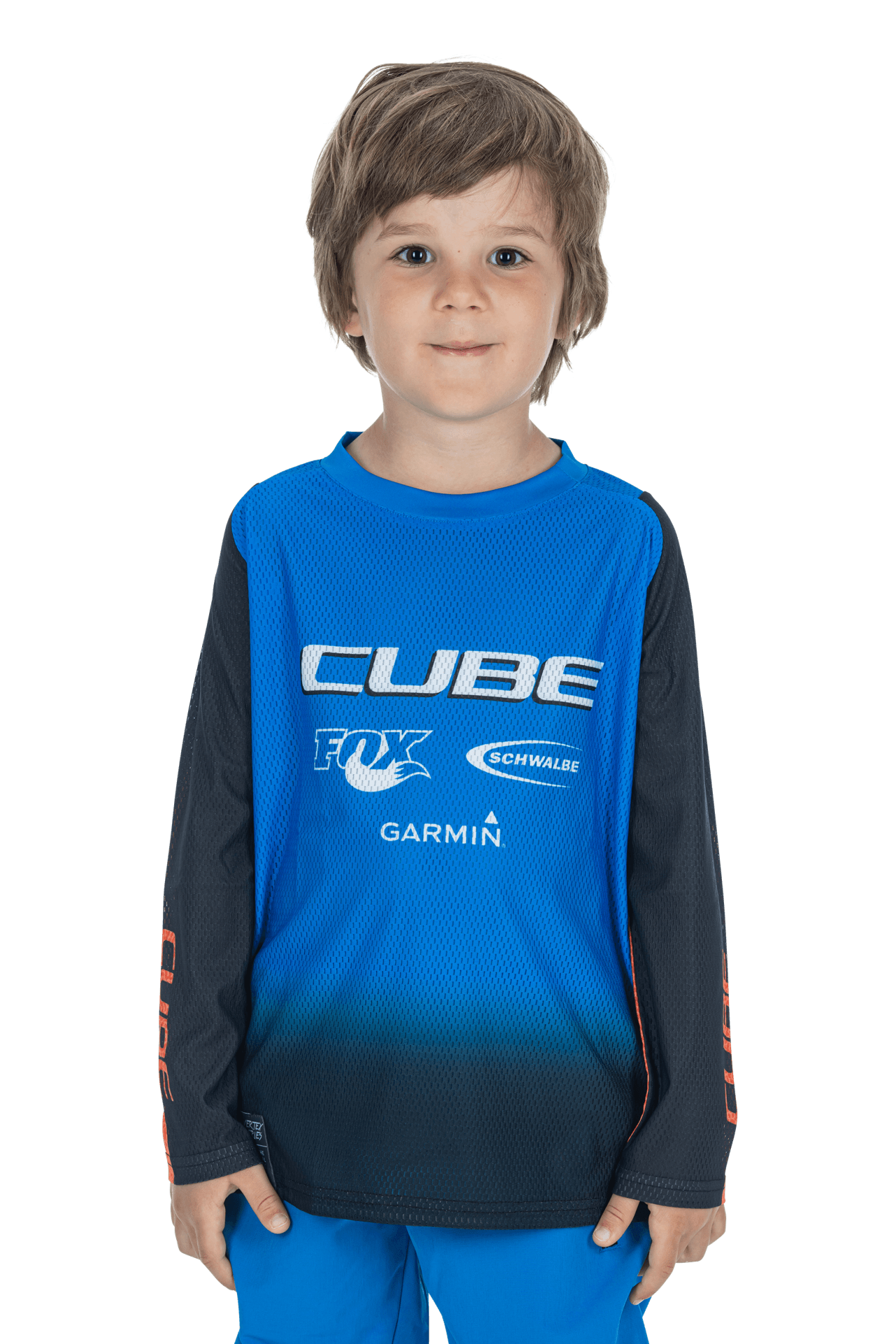 CUBE VERTEX Trikot ROOKIE langarm X Actionteam black´n´blue S (110/116)