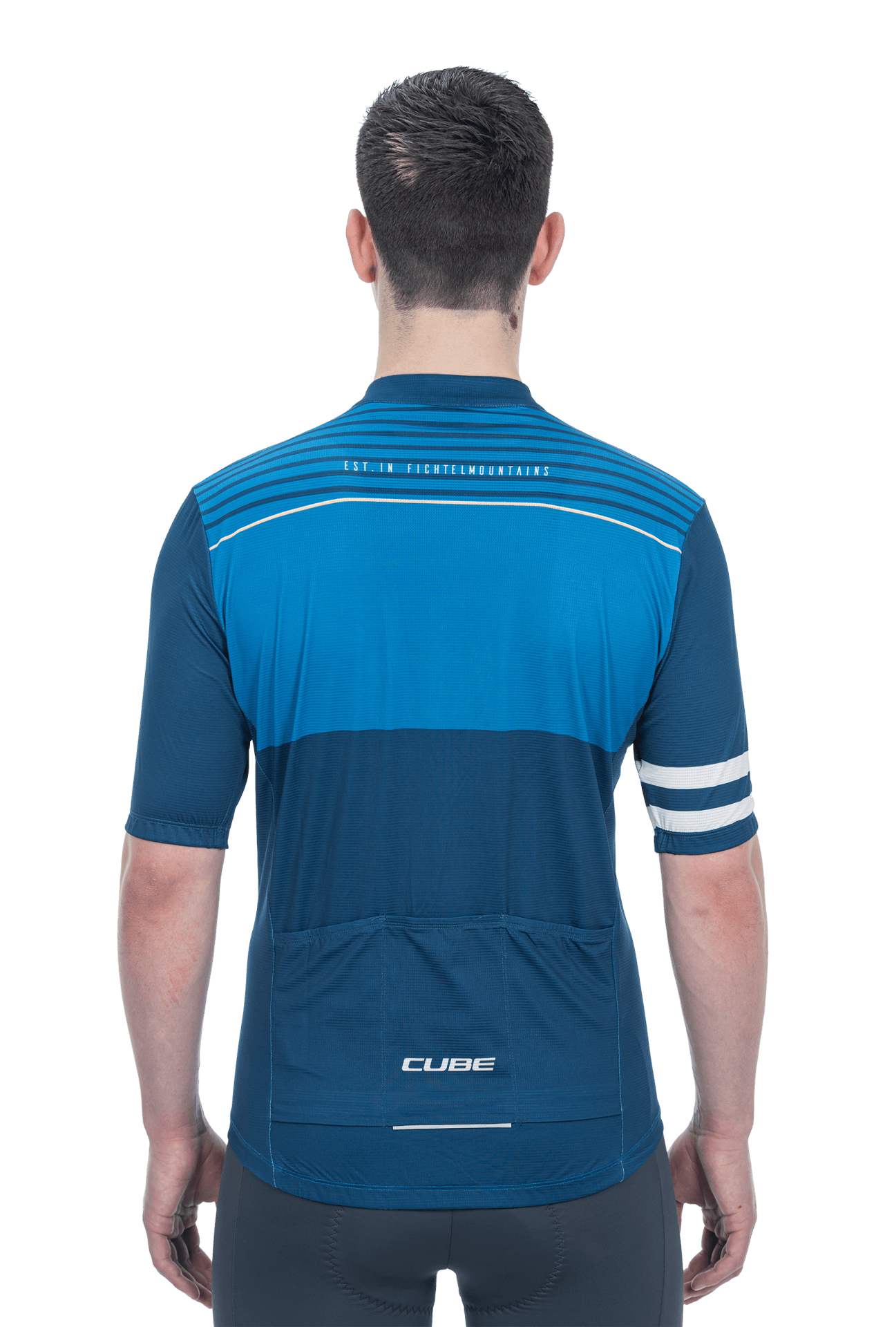 CUBE BLACKLINE Trikot CMPT kurzarm blue´n´white L