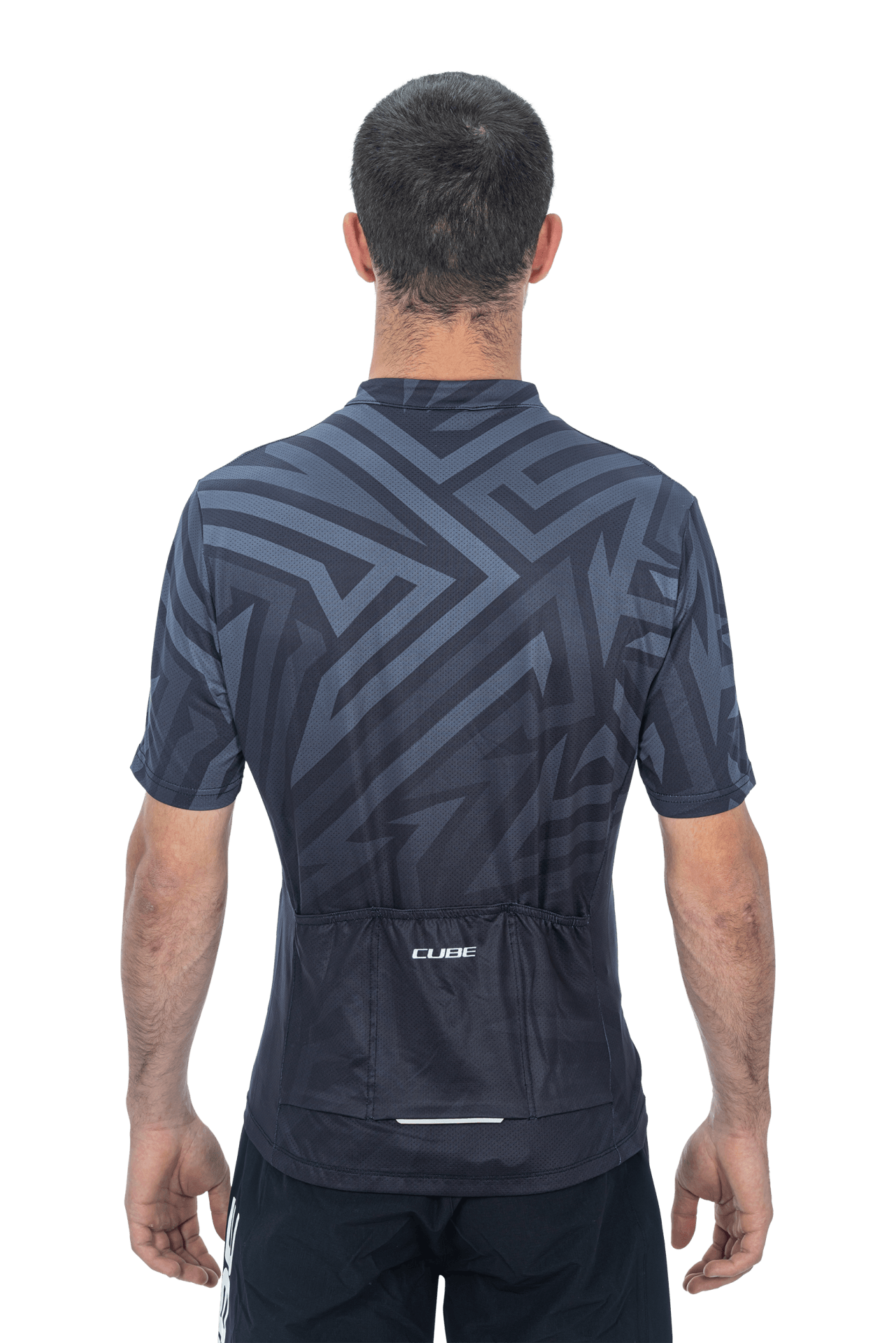 CUBE ATX Trikot Full Zip CMPT kurzarm black´n´grey L