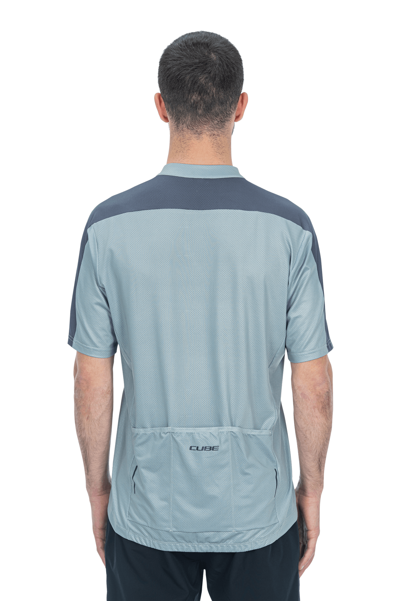 CUBE ATX Trikot Half Zip CMPT kurzarm grey L