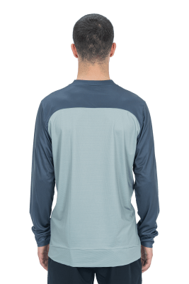 CUBE ATX Rundhalstrikot langarm grey´n´anthracite L