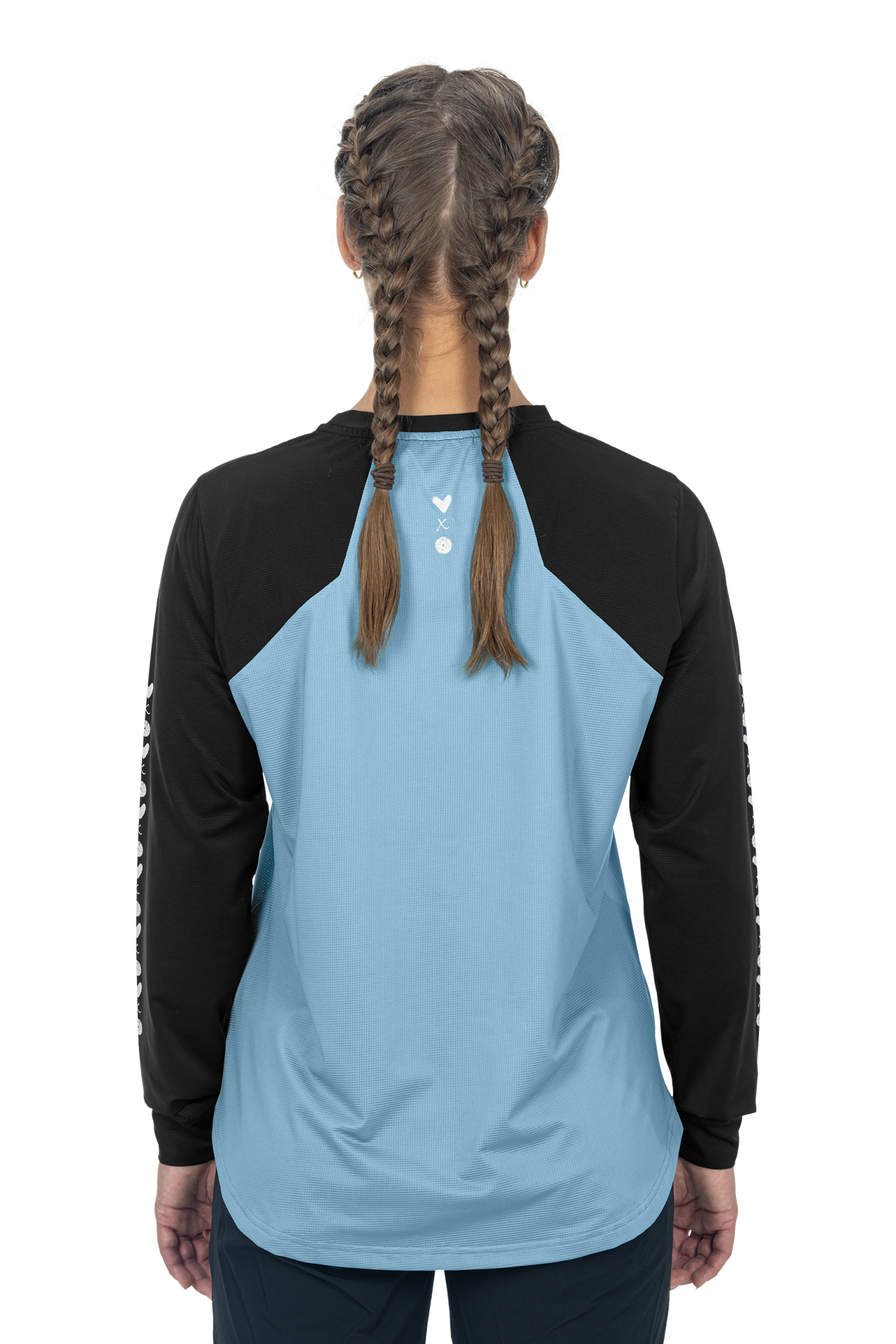 CUBE ATX WS Rundhalstrikot langarm blue´n´black L