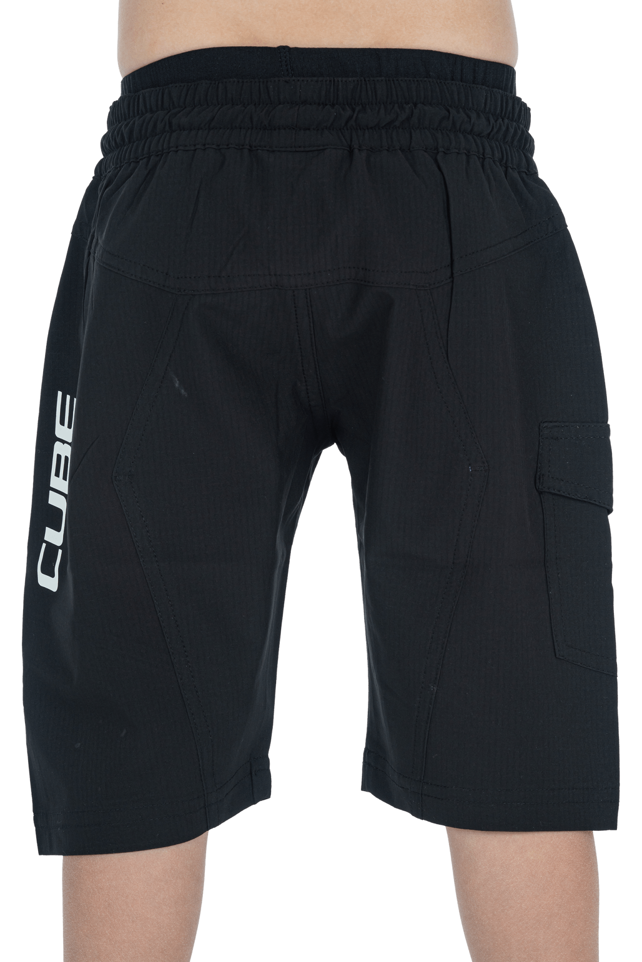CUBE TEAMLINE Baggy Shorts ROOKIE inkl. Innenhose black´n´white L (134/140)
