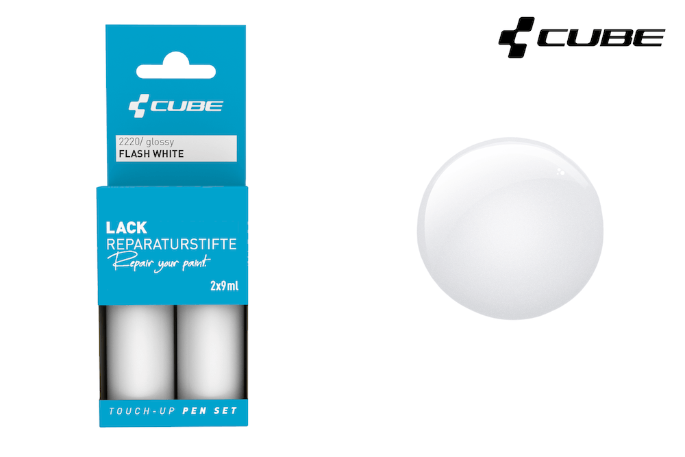 lackstift cube fahrrad CUBE Lackstift Set FLASH WHITE glossy 2220