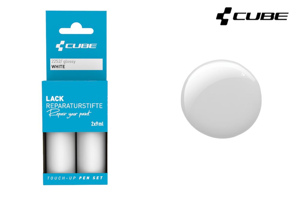 cube fahrrad lack CUBE Lackstift Set WHITE glossy 2252