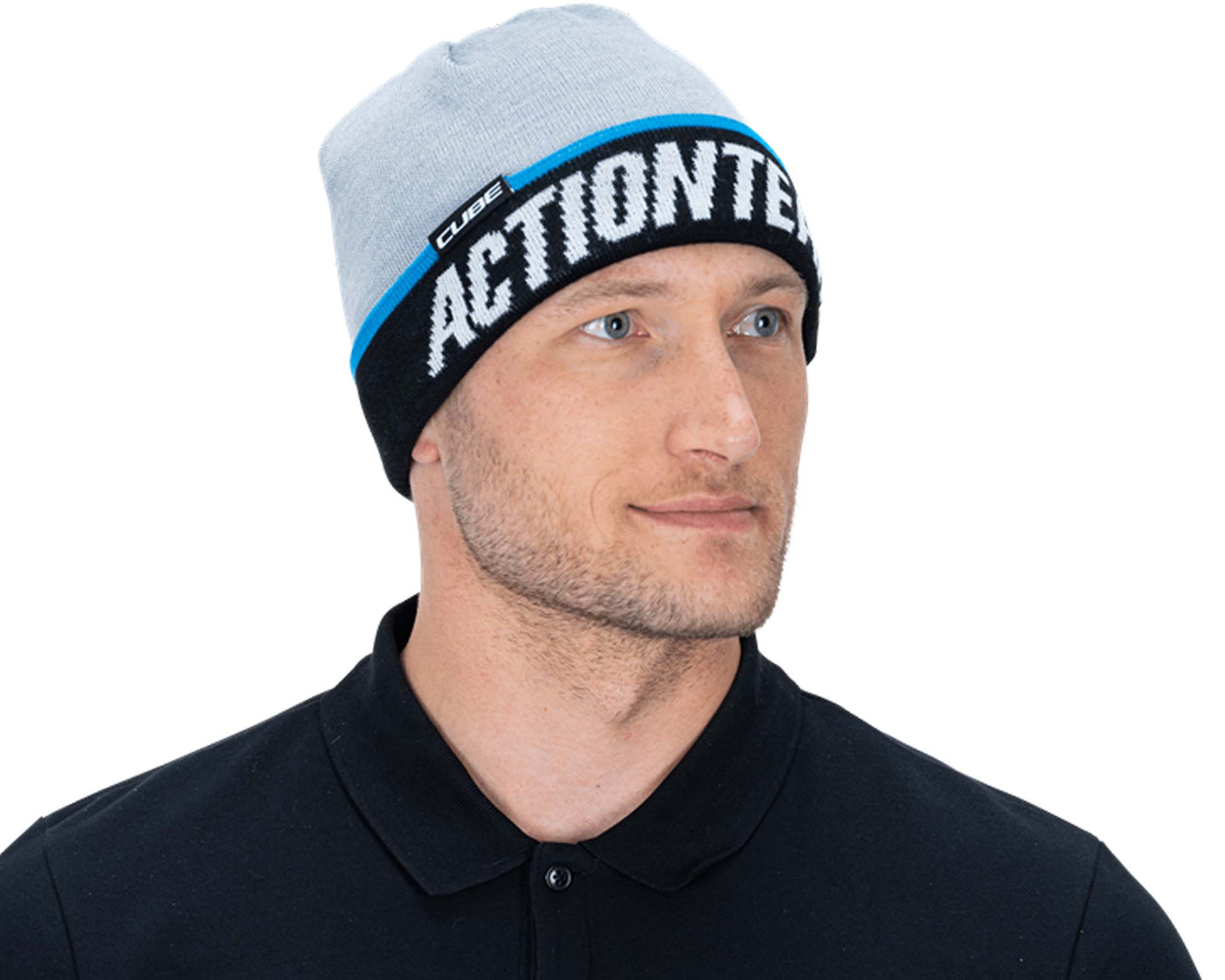 CUBE Beanie EDGE X Actionteam grey´n´blue