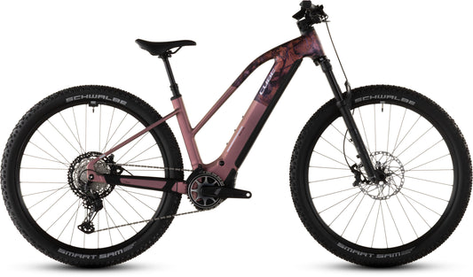 Produktbild: Cube Reaction Hybrid SLX 800 shiftblush´n´art, Seitenansicht (weißer Hintergrund)