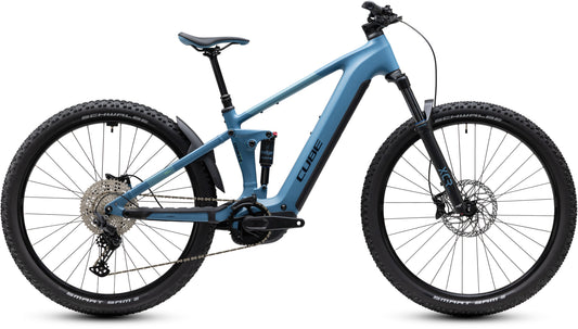 CUBE Stereo Hybrid ONE22 Pro 800 E-Mountainbike Fully 2027 in bluesapphire und blue, Seitenansicht
