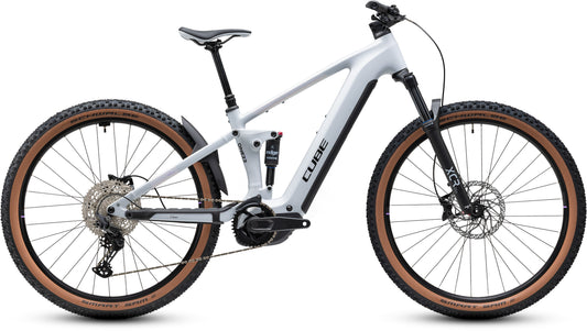 CUBE Stereo Hybrid ONE22 Pro 800 E-Mountainbike Fully 2027 in foggrey und sparklerose, Seitenansicht