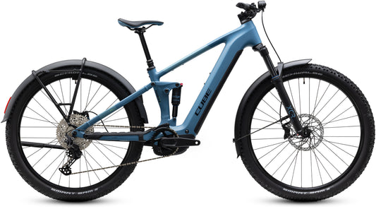 CUBE Stereo Hybrid ONE22 Pro 800 FE E-Mountainbike Fully 2027 in bluesapphire und blue, Seitenansicht