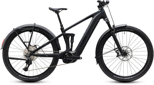 CUBE Stereo Hybrid ONE22 SLX 800 FE E-Mountainbike Fully 2027 in silverdust und chrome, Seitenansicht