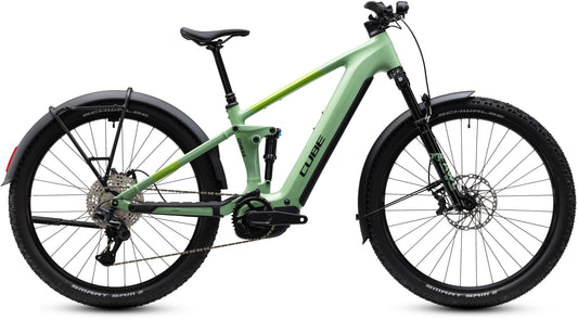 CUBE Stereo Hybrid ONE22 SLX 800 FE E-Mountainbike Fully 2027 in cactus und black, Seitenansicht