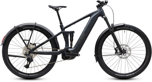 CUBE Stereo Hybrid ONE44 Pro 800 FE E-Mountainbike Fully 2027 in coal und black, Seitenansicht