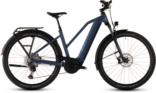 Produktbild: Cube Nuride Hybrid EXC 800 jeansblue´n´blue, Seitenansicht (weißer Hintergrund)