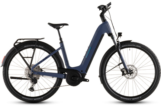 Produktbild: Cube Nuride Hybrid EXC 800 jeansblue´n´blue, Seitenansicht (weißer Hintergrund)
