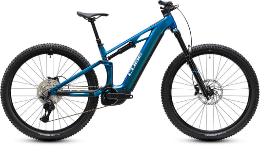 CUBE Stereo Hybrid ONE44 HPC Race 800 E-Mountainbike Fully 2027 in nebula und prizm, Seitenansicht