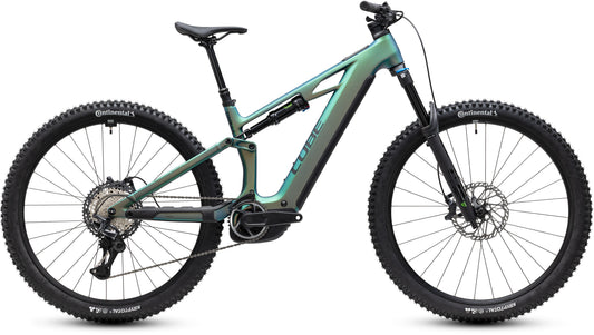 CUBE Stereo Hybrid ONE44 HPC SLX 800 E-Mountainbike Fully 2027 in jungali und black, Seitenansicht
