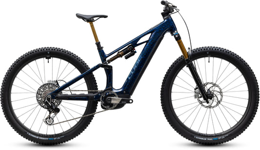 CUBE Stereo Hybrid ONE44 HPC SLT 800 E-Mountainbike Fully 2027 in splinternavy und prizm, Seitenansicht