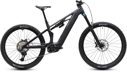 CUBE Stereo Hybrid ONE77 HPC SLX 800 E-Mountainbike Fully 2027 in blackline, Seitenansicht