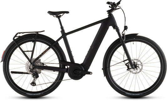 Produktbild: Cube Nuride Hybrid SLX 800 black´n´gold, Seitenansicht (weißer Hintergrund)