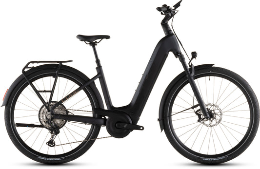 Produktbild: Cube Nuride Hybrid SLX 800 black´n´gold, Seitenansicht (weißer Hintergrund)
