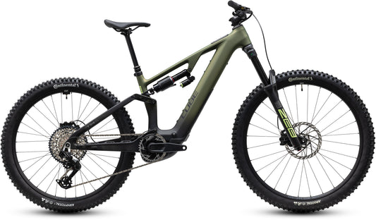 CUBE AMS Hybrid 177 C:62 TM 600x E-Mountainbike Fully 2027 in reedgreen und gills, Seitenansicht