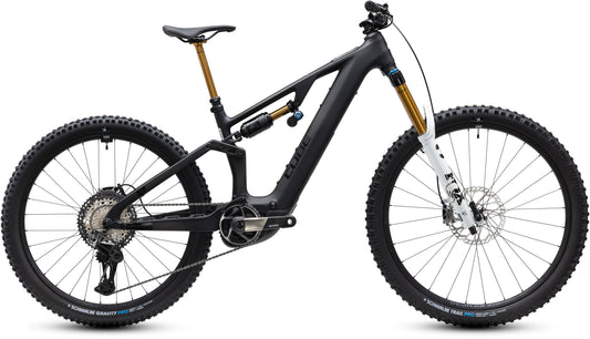 CUBE AMS Hybrid 177 C:62 At 600x E-Mountainbike Fully 2027 in carbon und white, Seitenansicht