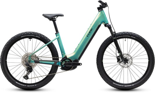 CUBE Reaction Hybrid Performance 720 Maldivian N Black Easy Entry E-Mountainbike Hardtail, Seitenansicht