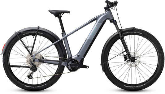 CUBE Reaction Hybrid Performance 720 FE E-Mountainbike Hardtail 2027 in ashgrey und prism, Seitenansicht