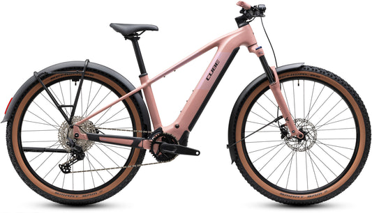 CUBE Reaction Hybrid Performance 720 FE E-Mountainbike Hardtail 2027 in ruby und black, Seitenansicht