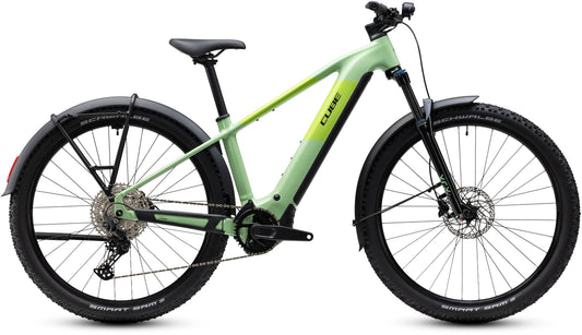 CUBE Reaction Hybrid ONE 720 FE E-Mountainbike Hardtail 2027 in cactus und black, Seitenansicht