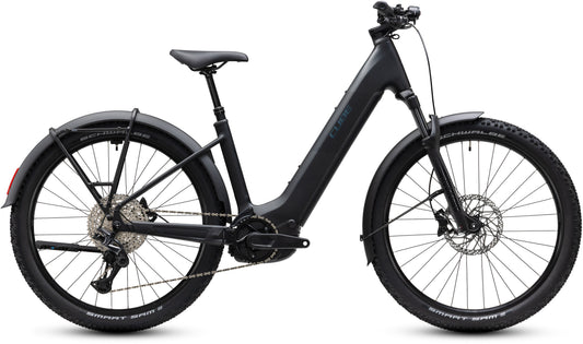 CUBE Reaction Hybrid Pro 800 FE Easy Entry E-Mountainbike Hardtail 2027 in silverdust und prism, Seitenansicht