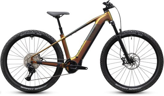 CUBE Reaction Hybrid SLX 800 E-Mountainbike Hardtail 2027 in autumn und black, Seitenansicht