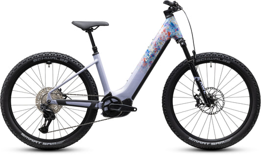 CUBE Reaction Hybrid SLX 800 Easy Entry E-Mountainbike Hardtail 2027 in artline, Seitenansicht